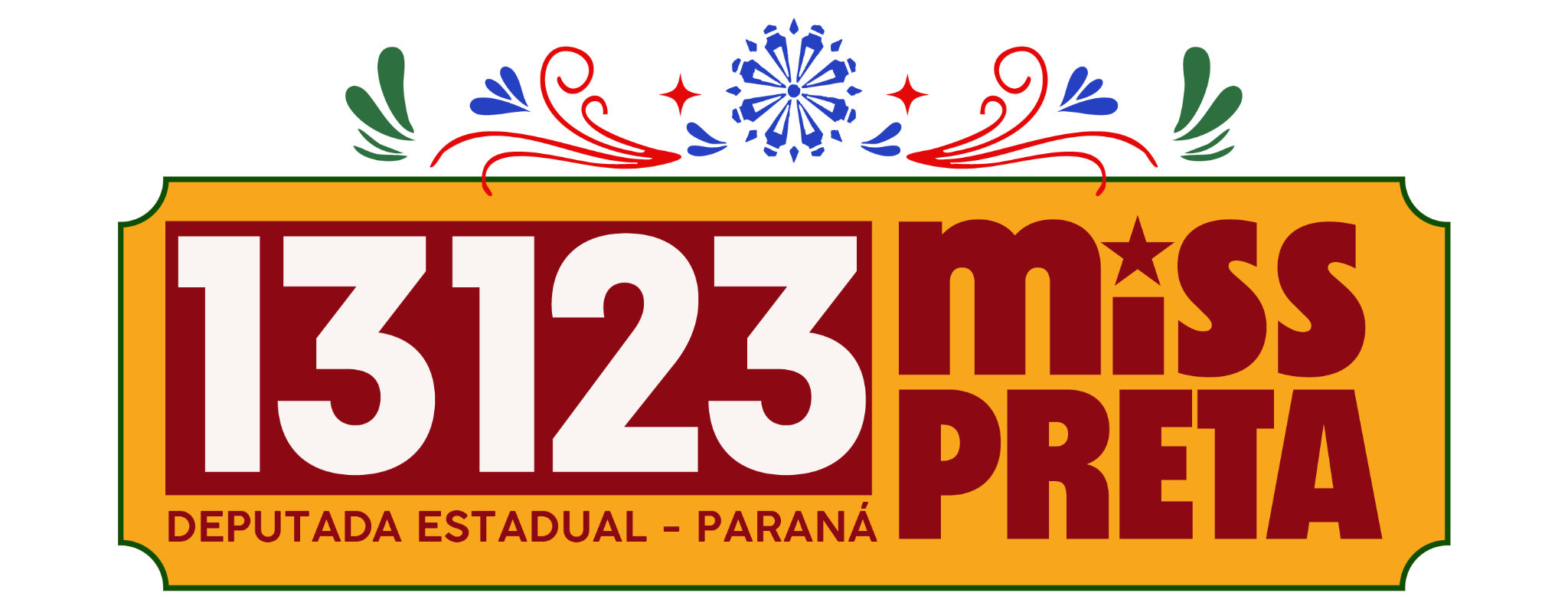 Miss Preta, candidata a Deputada Estadual pelo Paraná, número 13123
